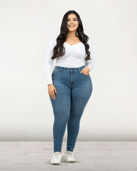 JEANS PLUS SIZE SKINNY HIGH RISE