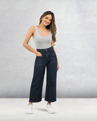 JEANS MUJER CULOTTE TIRO SUPER ALTO