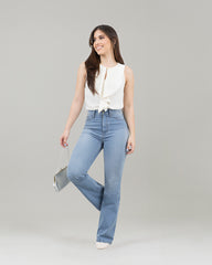 JEANS MUJER BOOT CUT SUPER HIGH RISE