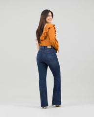 JEANS MUJER BOOT CUT SUPER HIGH RISE