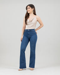 JEANS MUJER BOOT CUT SUPER HIGH RISE