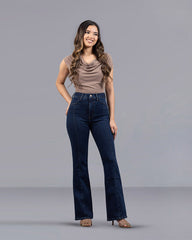 JEANS MUJER BOOT CUT SUPER HIGH RISE