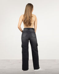 JEAN MUJER CARGO WIDE LEG